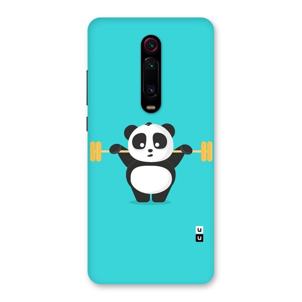 Cute Weightlifting Panda Back Case for Redmi K20