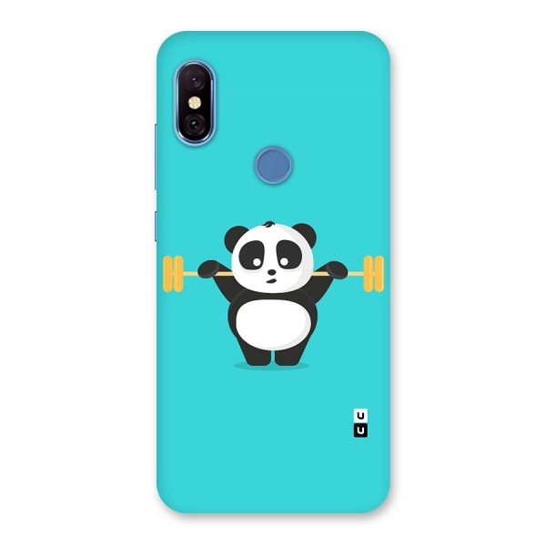 Cute Weightlifting Panda Back Case for Redmi Note 6 Pro