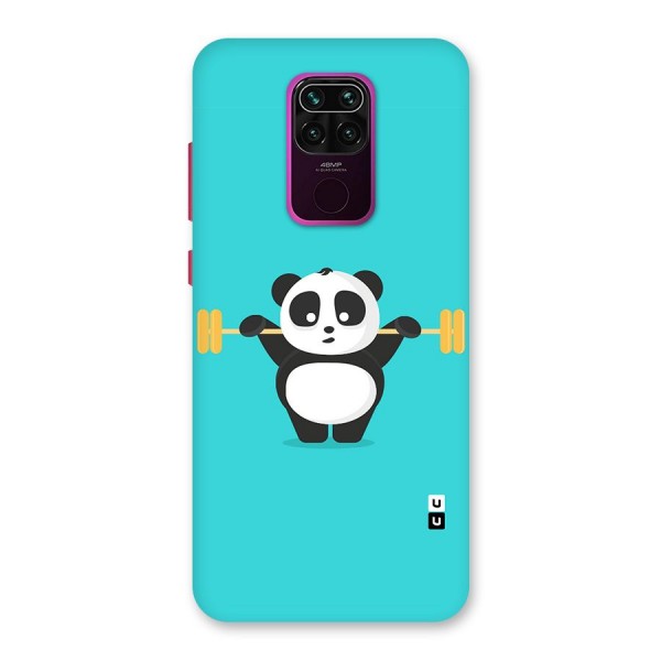 Cute Weightlifting Panda Back Case for Redmi Note 9