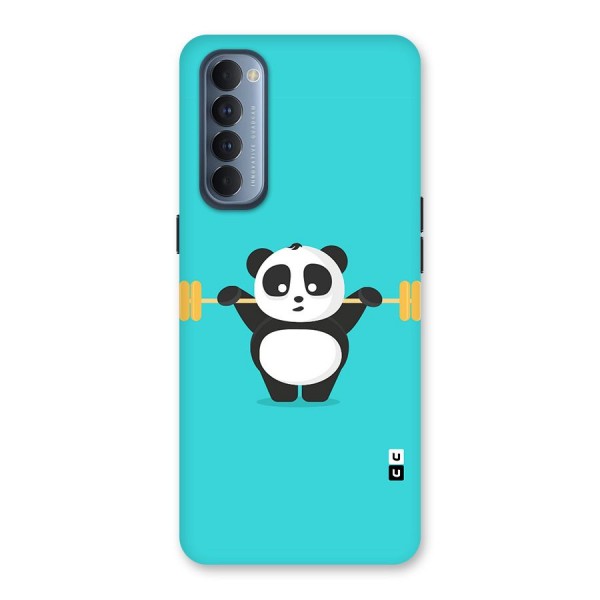 Cute Weightlifting Panda Back Case for Reno4 Pro