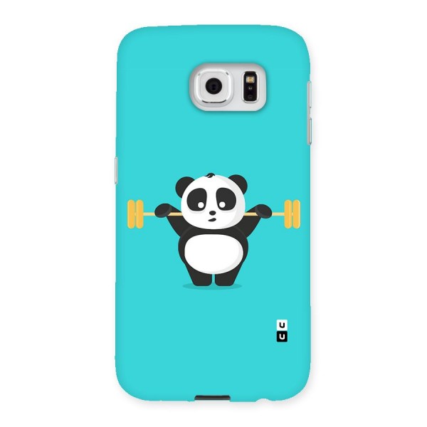 Cute Weightlifting Panda Back Case for Samsung Galaxy S6