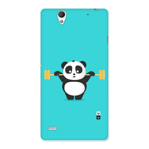 Cute Weightlifting Panda Back Case for Sony Xperia C4