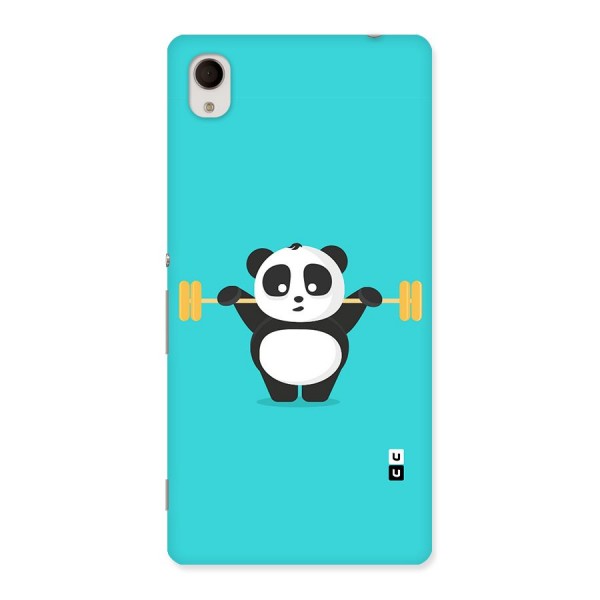 Cute Weightlifting Panda Back Case for Sony Xperia M4