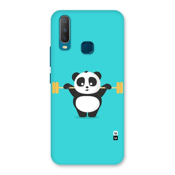 Cute Weightlifting Panda Back Case for Vivo Y12