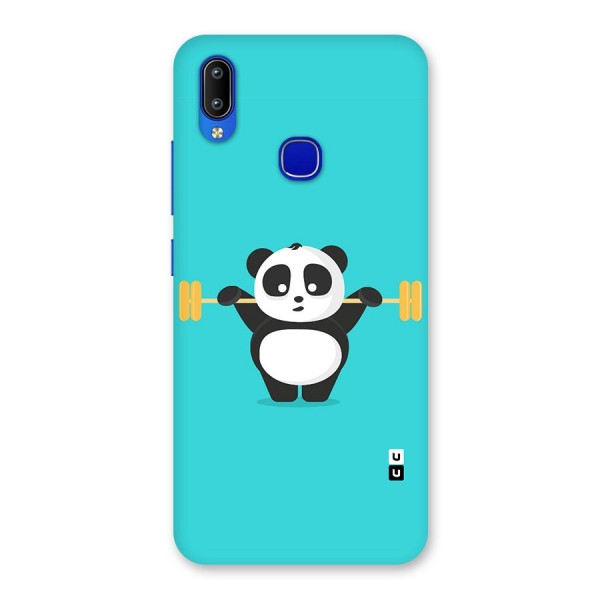 Cute Weightlifting Panda Back Case for Vivo Y91