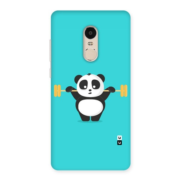 Cute Weightlifting Panda Back Case for Xiaomi Redmi Note 4