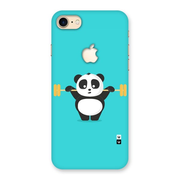 Cute Weightlifting Panda Back Case for iPhone 7 Apple Cut