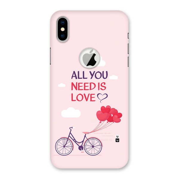 Cycle Of Love Back Case for iPhone XS Logo Cut