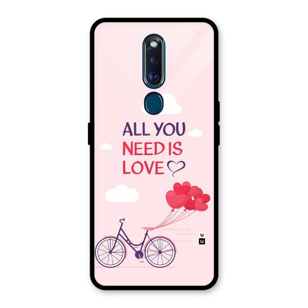 Cycle Of Love Glass Back Case for Oppo F11 Pro