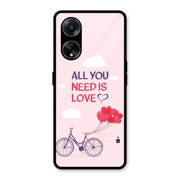 Cycle Of Love Glass Back Case for Oppo F23