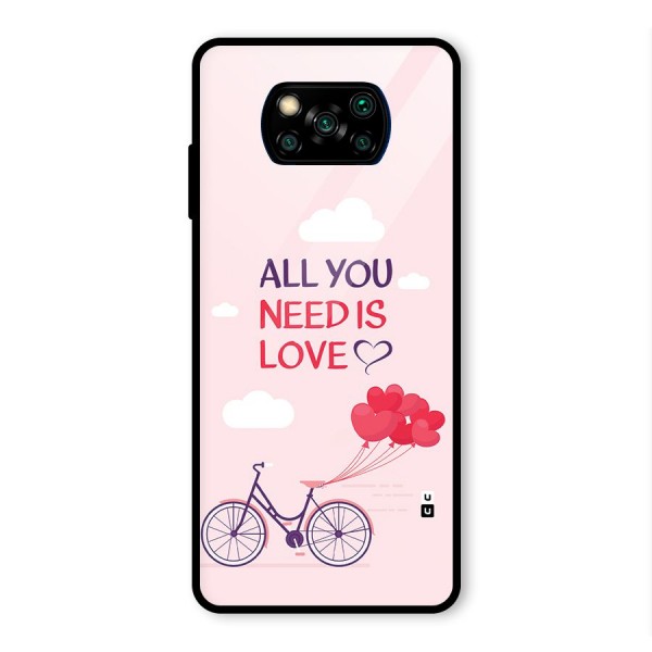 Cycle Of Love Glass Back Case for Poco X3 Pro