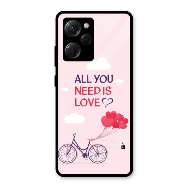 Cycle Of Love Glass Back Case for Poco X5 Pro