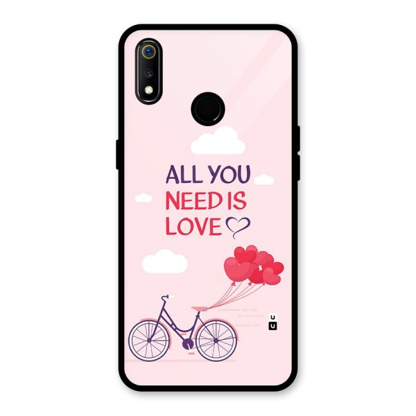 Cycle Of Love Glass Back Case for Realme 3