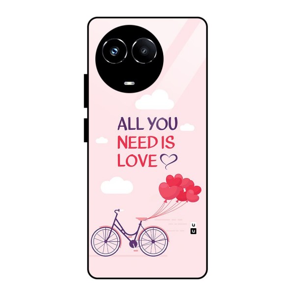 Cycle Of Love Glass Back Case for Realme Narzo 60X