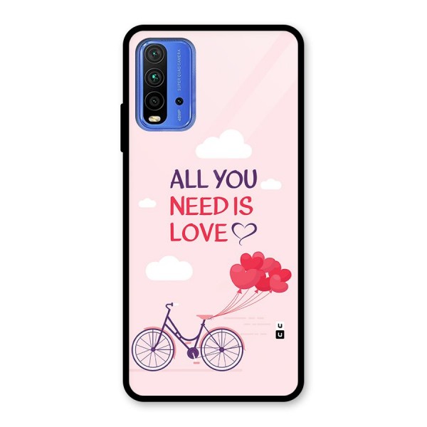 Cycle Of Love Glass Back Case for Redmi 9 Power