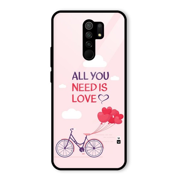 Cycle Of Love Glass Back Case for Redmi 9 Prime