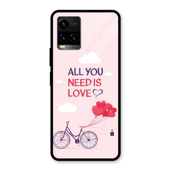 Cycle Of Love Glass Back Case for Vivo Y21A