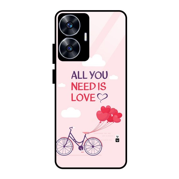 Cycle Of Love Glass Back Case for realme C55