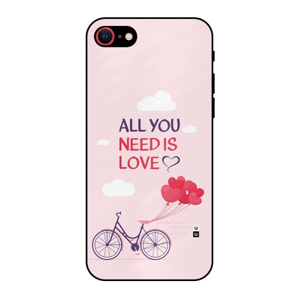 Cycle Of Love Metal Back Case for iPhone 8
