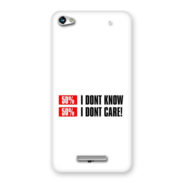 D Dont Know Back Case for Canvas Hue 2 A316