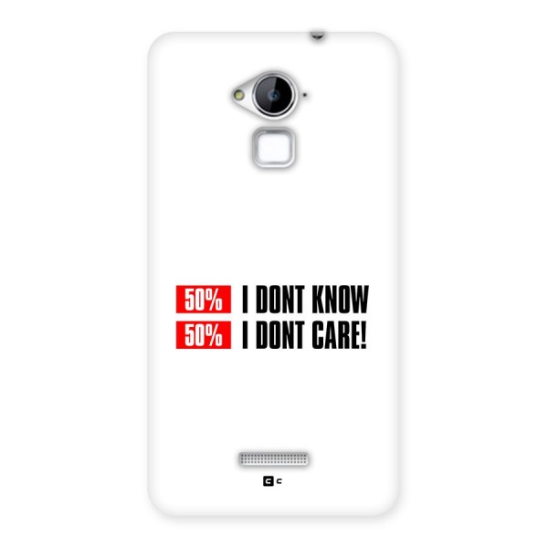 D Dont Know Back Case for Coolpad Note 3