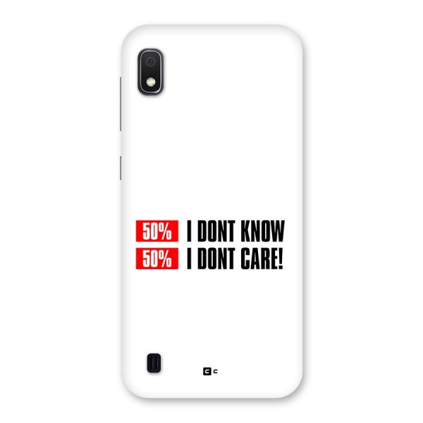 D Dont Know Back Case for Galaxy A10