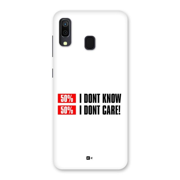 D Dont Know Back Case for Galaxy A20