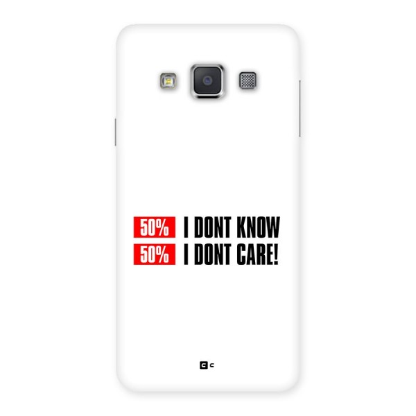 D Dont Know Back Case for Galaxy A3