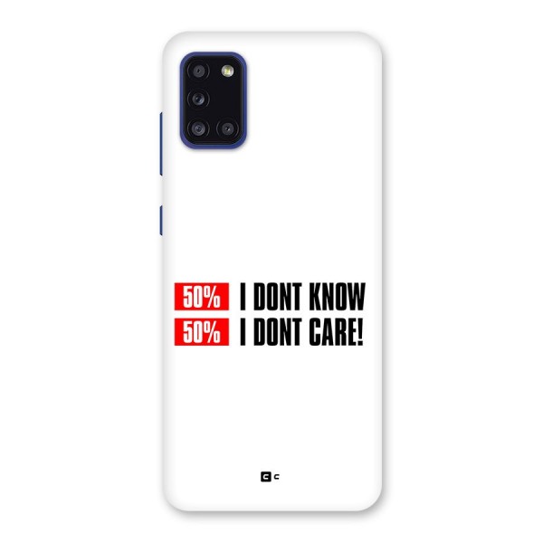 D Dont Know Back Case for Galaxy A31