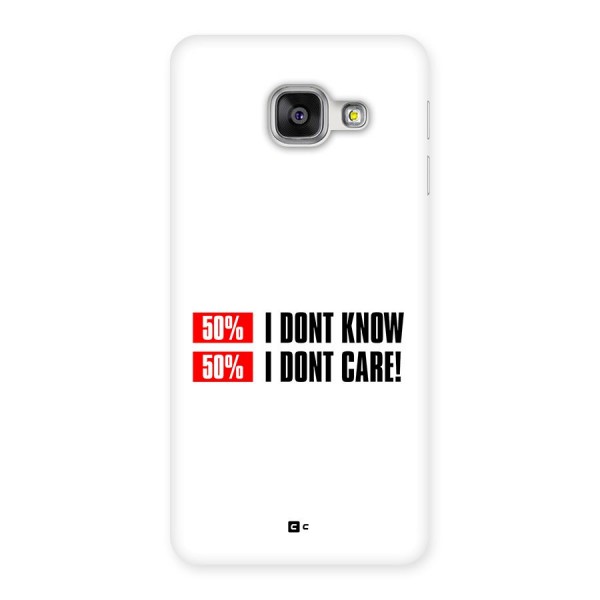 D Dont Know Back Case for Galaxy A3 (2016)