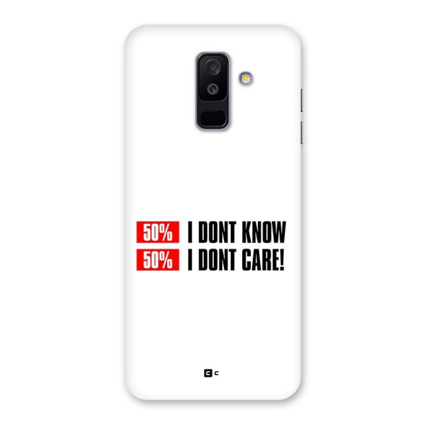 D Dont Know Back Case for Galaxy A6 Plus