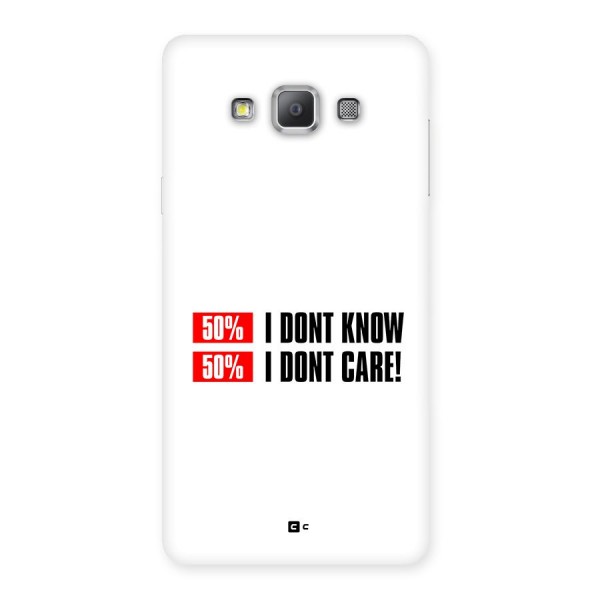 D Dont Know Back Case for Galaxy A7