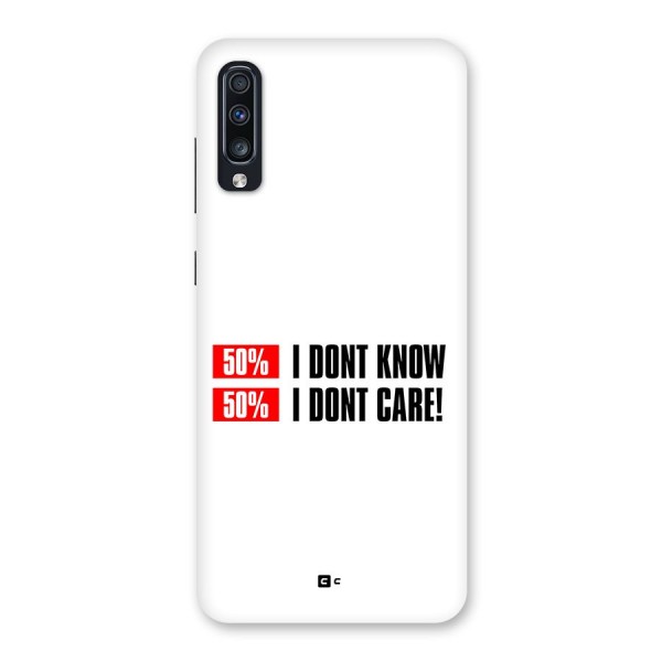 D Dont Know Back Case for Galaxy A70