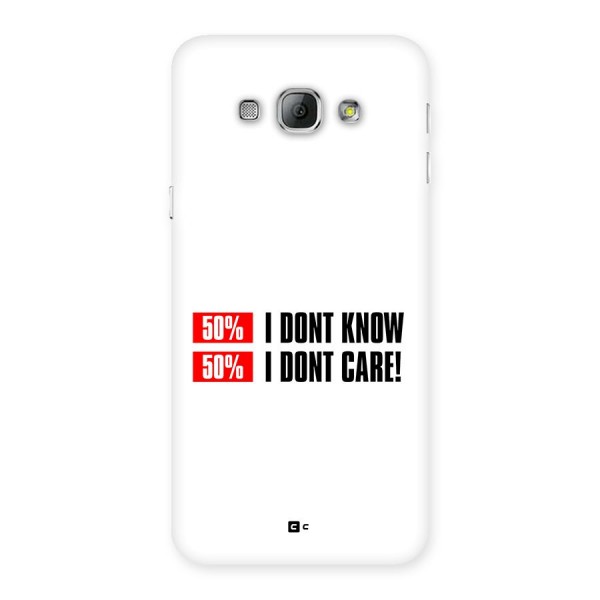 D Dont Know Back Case for Galaxy A8