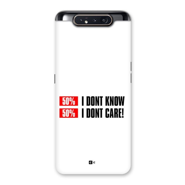 D Dont Know Back Case for Galaxy A80