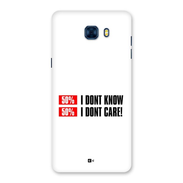 D Dont Know Back Case for Galaxy C7 Pro