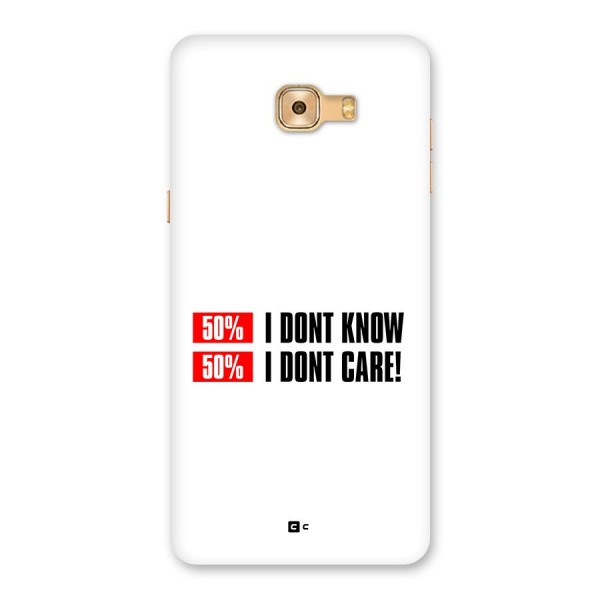 D Dont Know Back Case for Galaxy C9 Pro