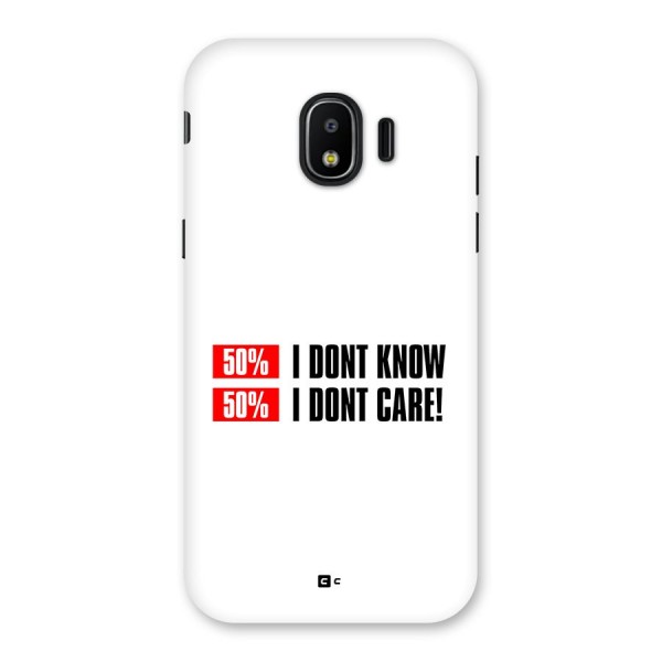 D Dont Know Back Case for Galaxy J2 Pro 2018