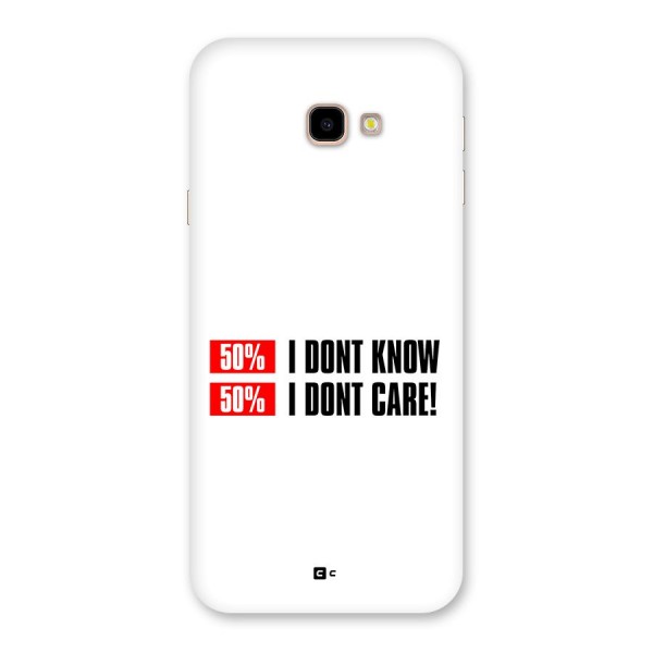 D Dont Know Back Case for Galaxy J4 Plus