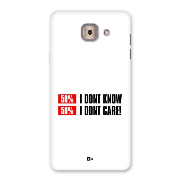 D Dont Know Back Case for Galaxy J7 Max