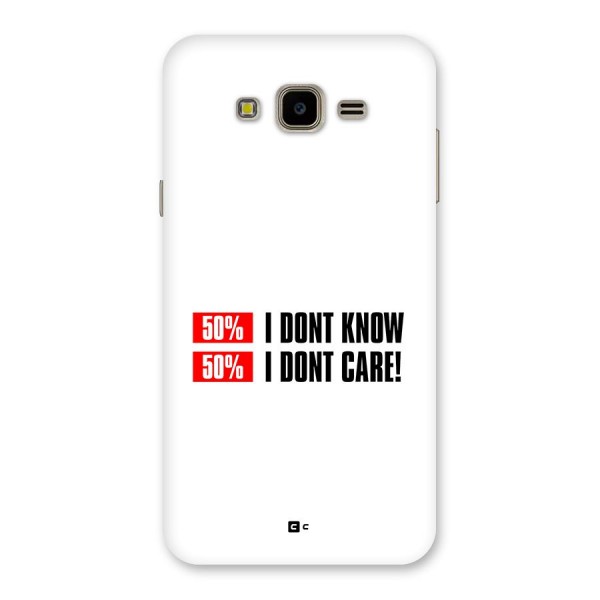 D Dont Know Back Case for Galaxy J7 Nxt