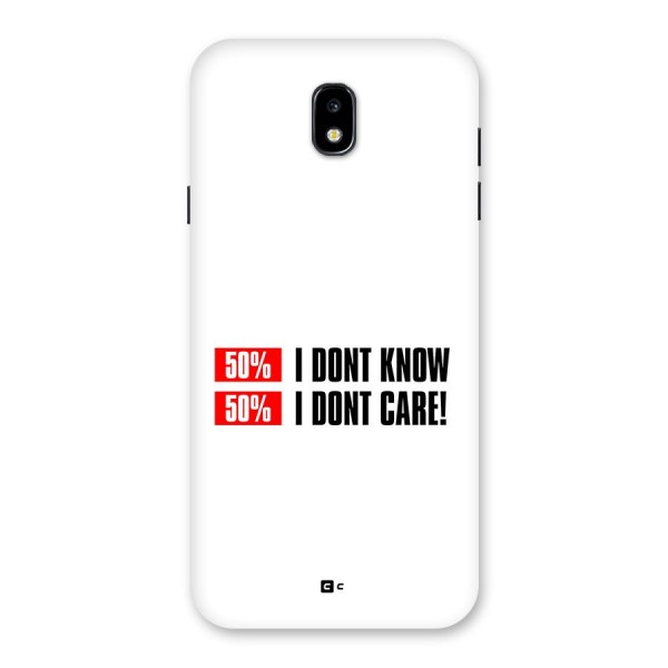 D Dont Know Back Case for Galaxy J7 Pro