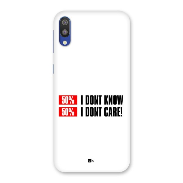 D Dont Know Back Case for Galaxy M10