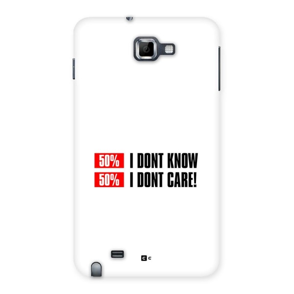 D Dont Know Back Case for Galaxy Note