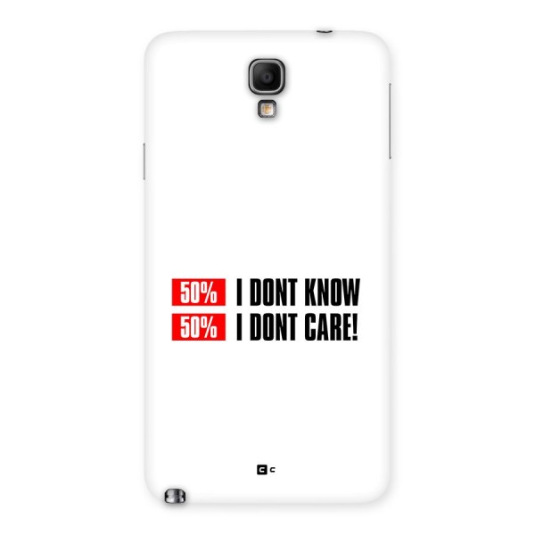 D Dont Know Back Case for Galaxy Note 3 Neo