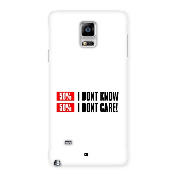 D Dont Know Back Case for Galaxy Note 4