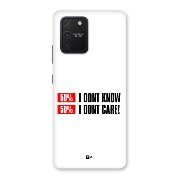 D Dont Know Back Case for Galaxy S10 Lite