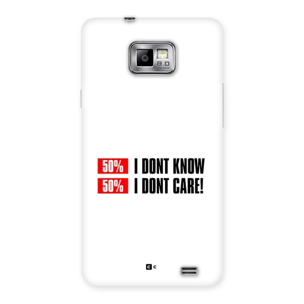 D Dont Know Back Case for Galaxy S2