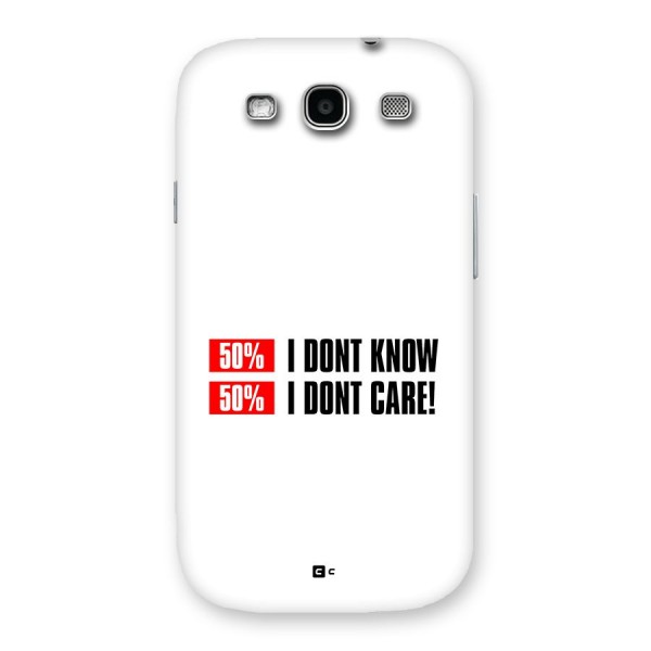 D Dont Know Back Case for Galaxy S3