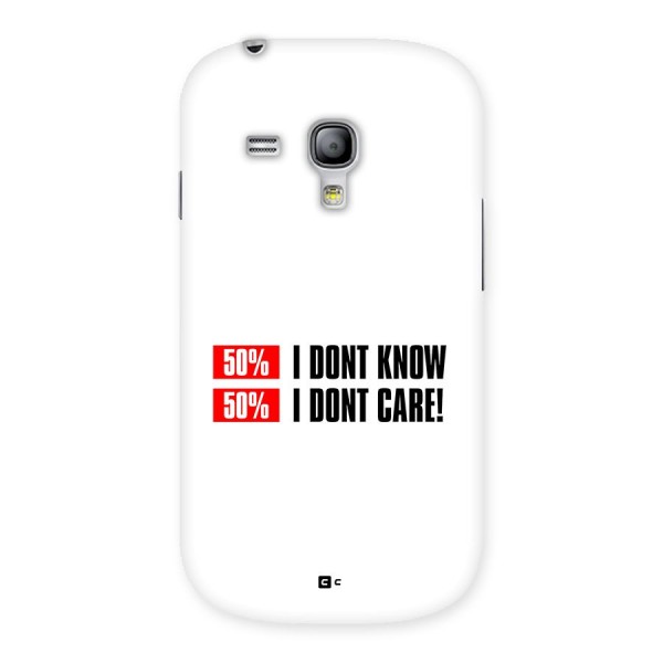 D Dont Know Back Case for Galaxy S3 Mini